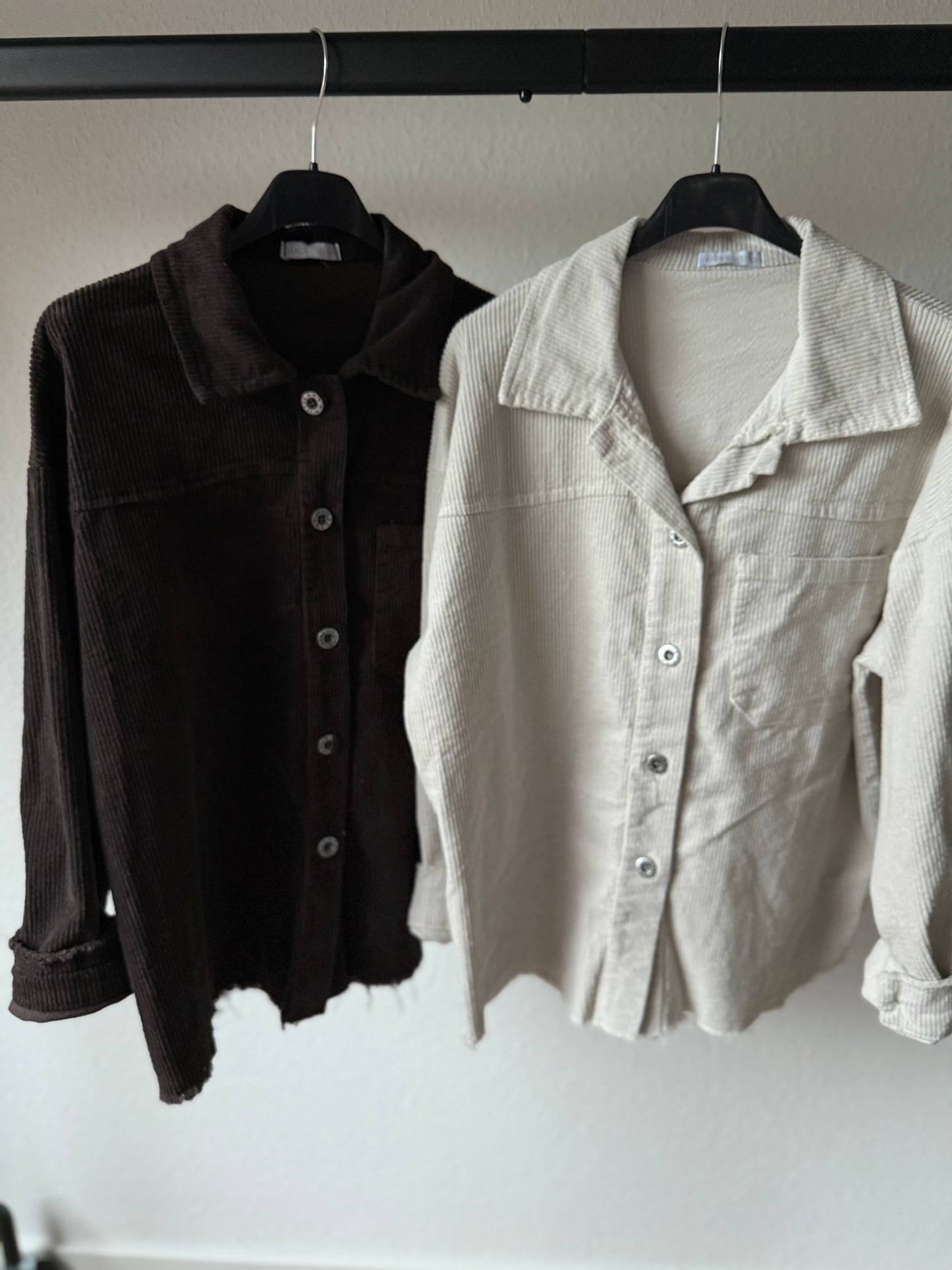 Cord Hemd beige
