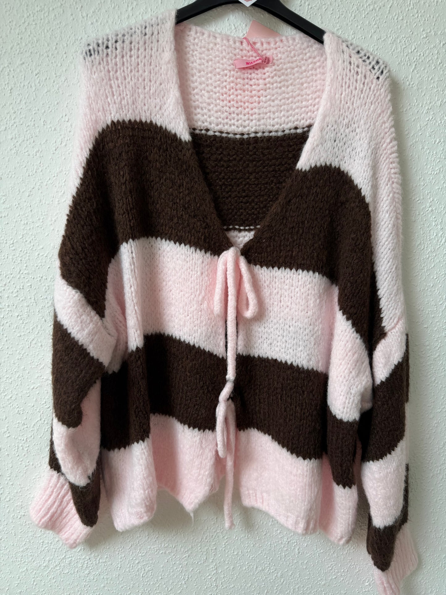Cardigan mit Schleifen rosa