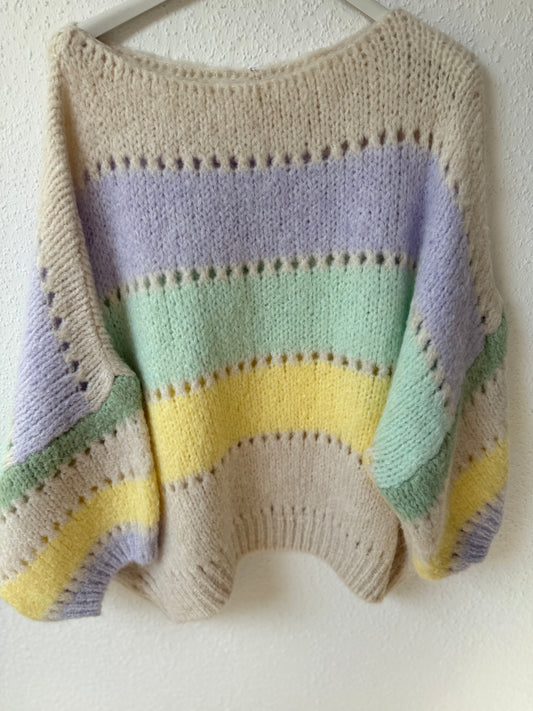 Strickpullover Pastellfarbend