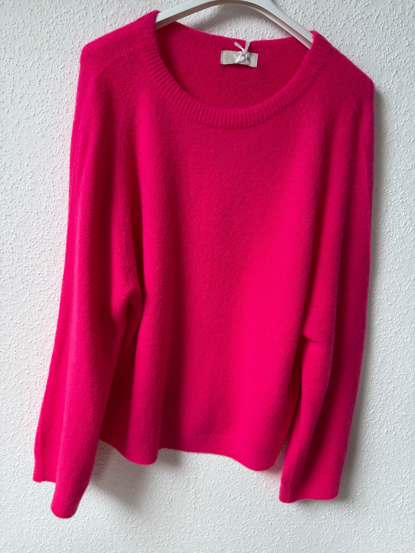 Weicher Rundhals Pulli pink
