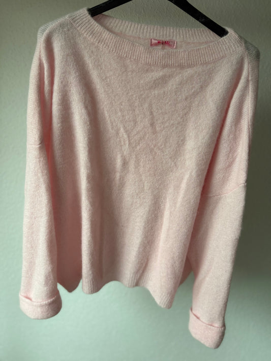 Weicher Pullover ,,Baby Alpaca“ Umschlagarm rosa