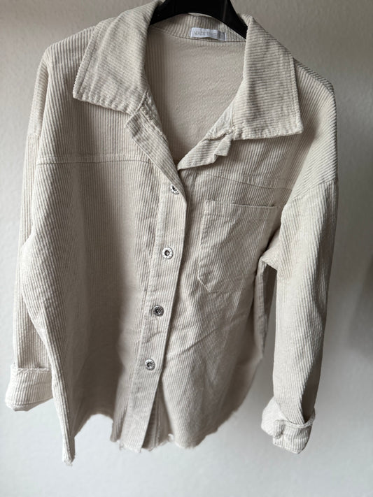 Cord Hemd beige
