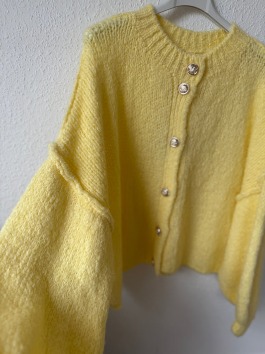 Strickjacke gelb
