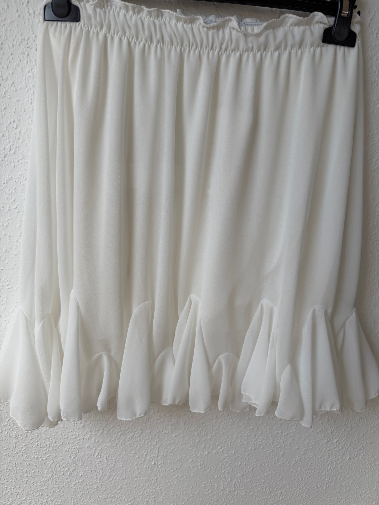 Volant Rock in weiß