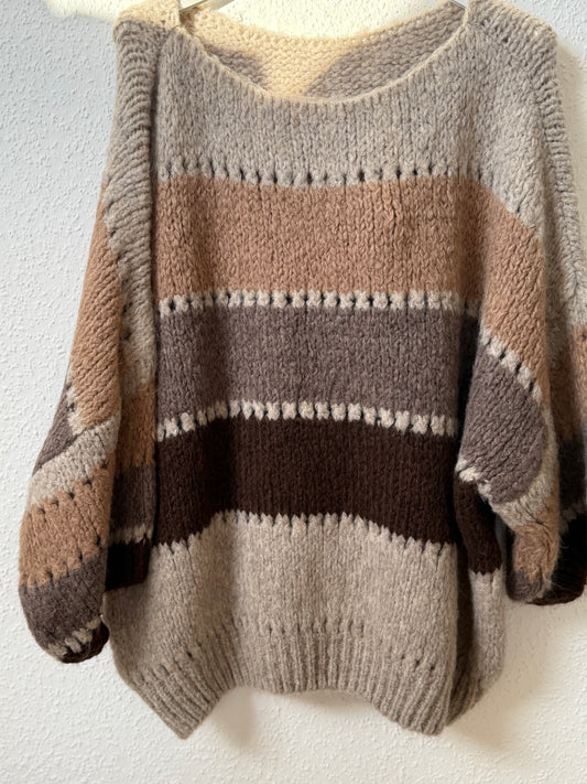 Strickpullover gestreift