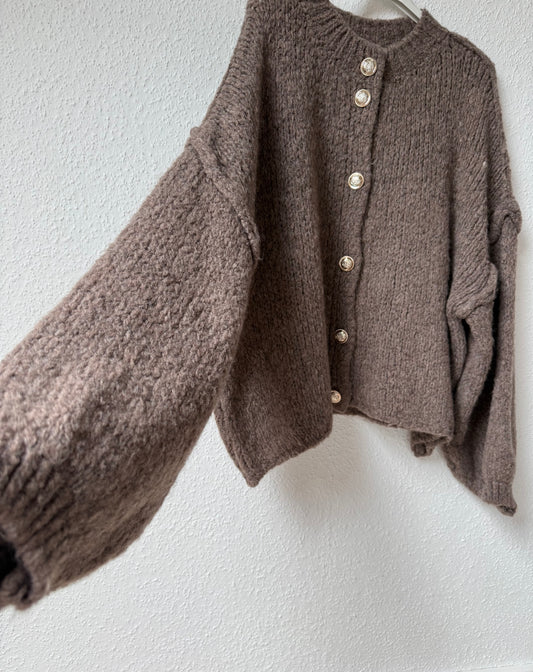Strickjacke braun