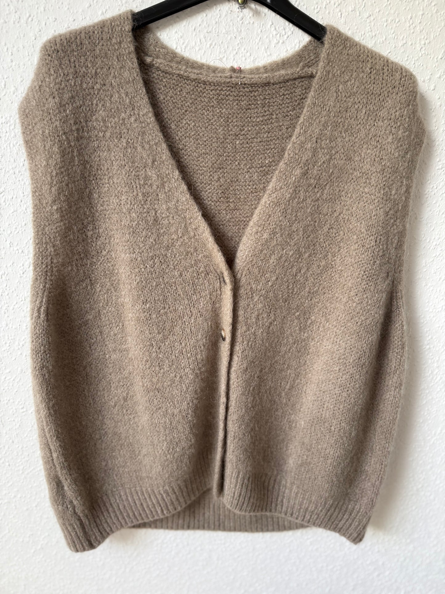 Weste Cardigan zum Knöpfen Taupe