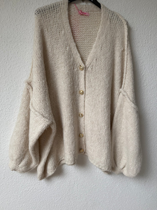 Lange Oversize Strickjacke