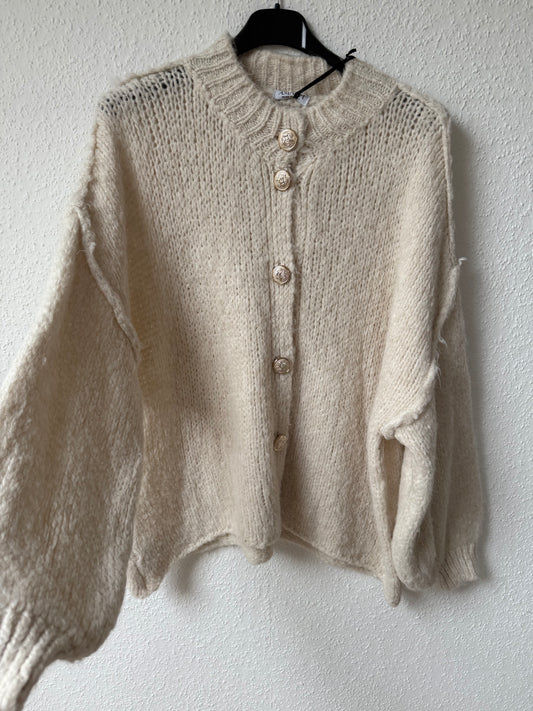Strickjacke beige