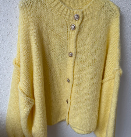 Strickjacke gelb
