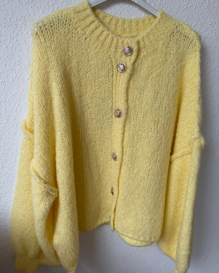 Strickjacke gelb
