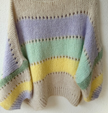 Strickpullover Pastellfarbend