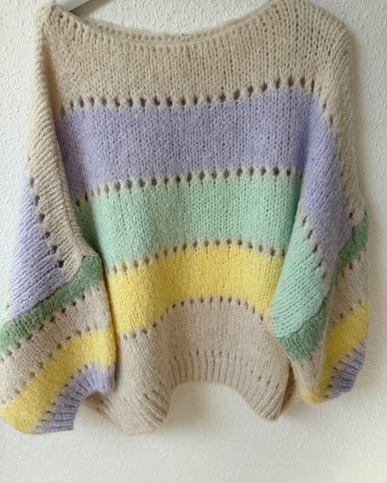 Strickpullover Pastellfarbend