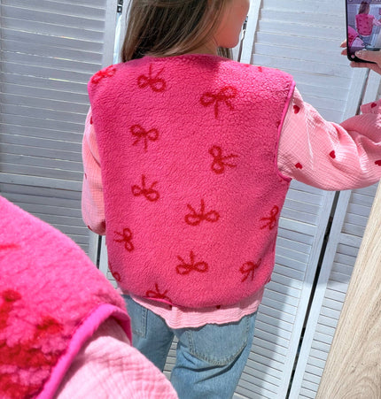 Weste mit Schleifenmuster: Rose / TU