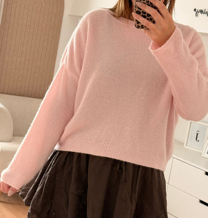Weicher Pullover ,,Baby Alpaca“ rosa