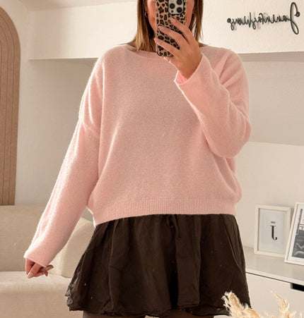 Weicher Pullover ,,Baby Alpaca“ rosa
