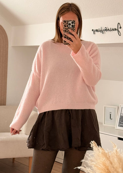 Weicher Pullover ,,Baby Alpaca“ rosa