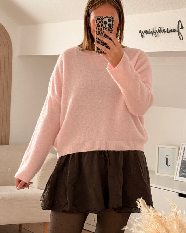 Weicher Pullover ,,Baby Alpaca“ rosa