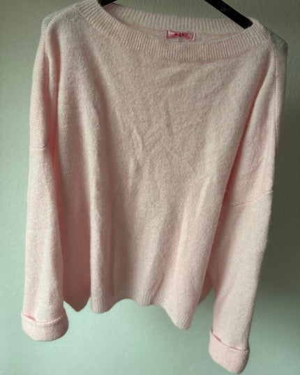 Weicher Pullover ,,Baby Alpaca“ Umschlagarm rosa