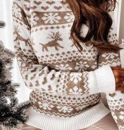 Weihnachtspullover – Modell 1867: Weiß / Eine Größe