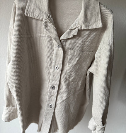 Cord Hemd beige