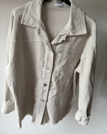 Cord Hemd beige