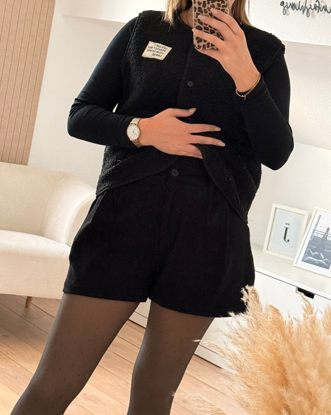 Cord Short schwarz
