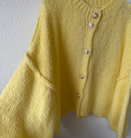 Strickjacke gelb