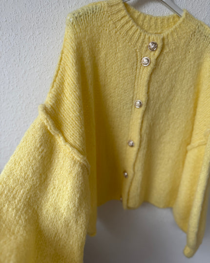 Strickjacke gelb