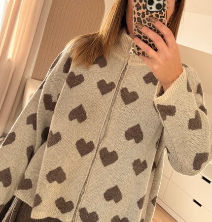 Herzchen Strickjacke