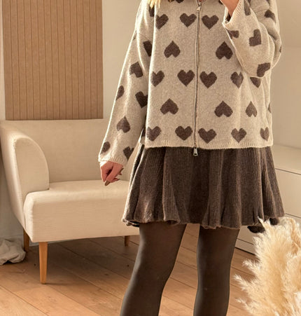 Herzchen Strickjacke
