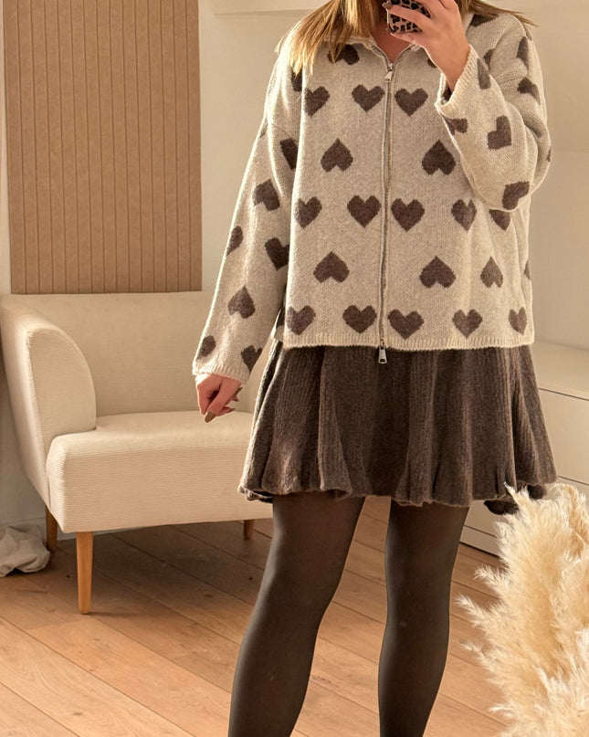 Herzchen Strickjacke