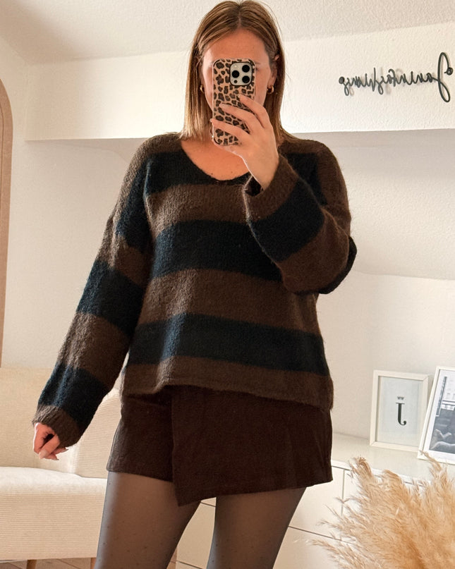 Skort aus Cord schokobraun