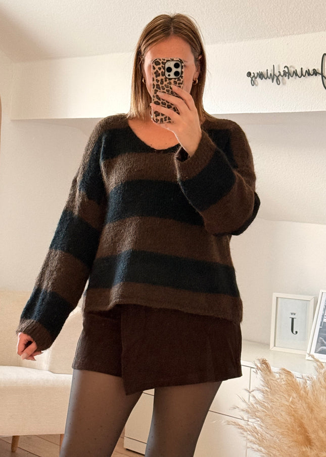 Skort aus Cord schokobraun