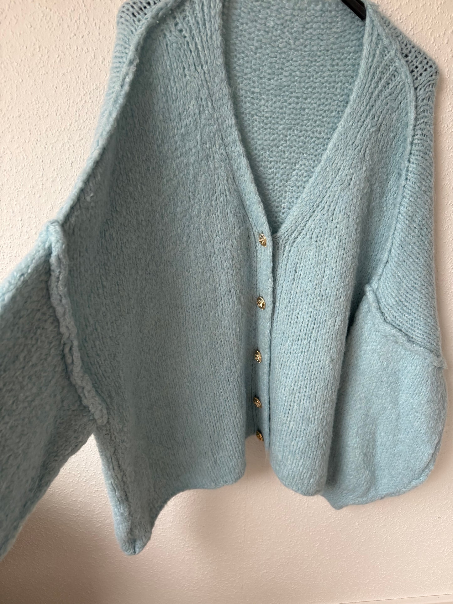 Strickjacke Oversize hellblau