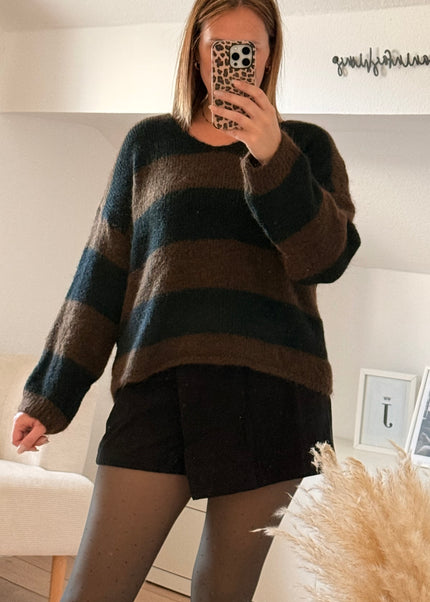 Skort aus Cord schwarz