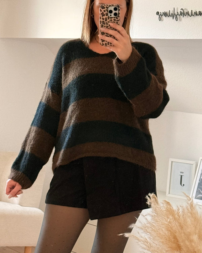 Skort aus Cord schwarz
