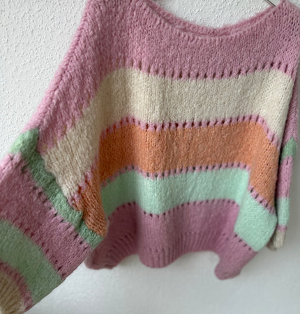 Gestreifter Strickpullover