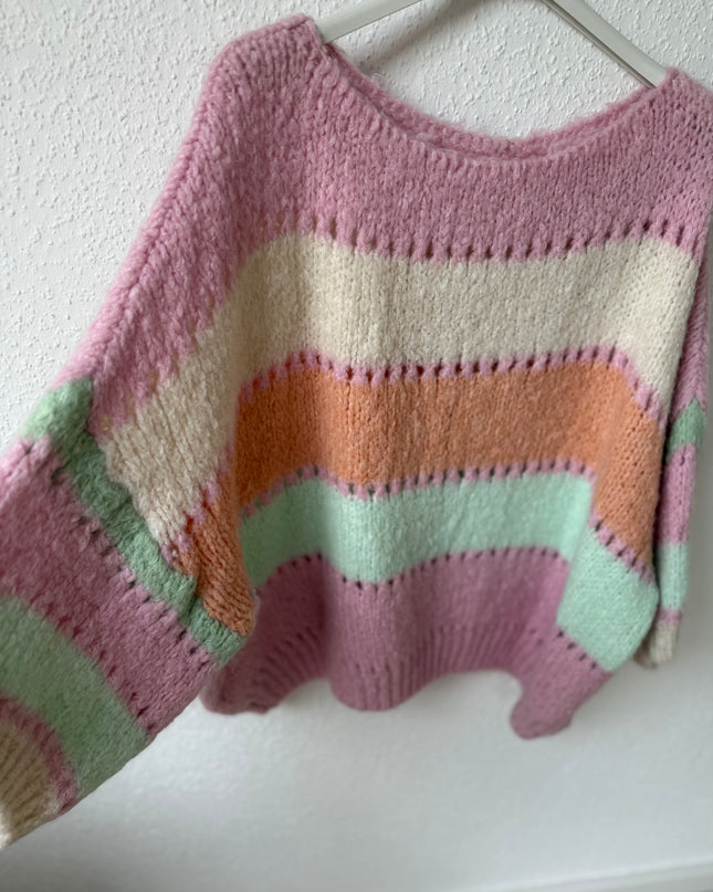 Gestreifter Strickpullover