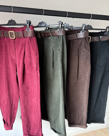 Cord Hose Bordeaux