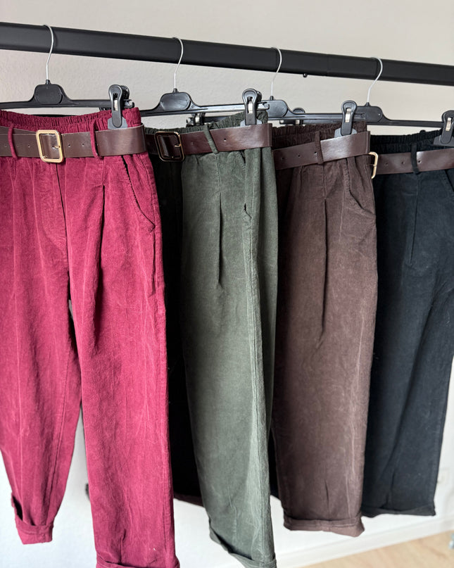 Cord Hose Bordeaux