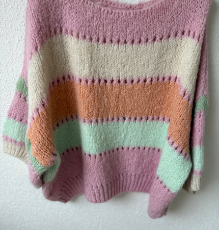 Gestreifter Strickpullover