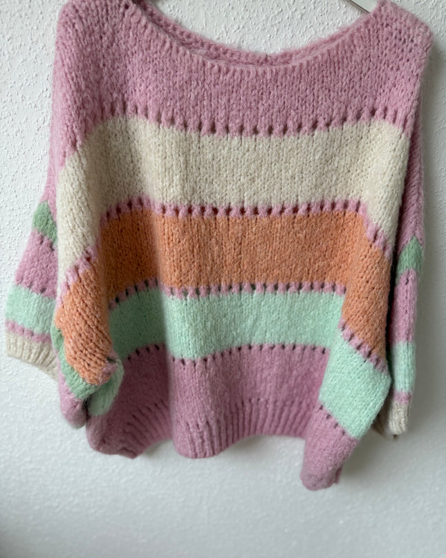 Gestreifter Strickpullover