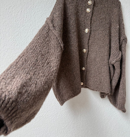 Strickjacke braun