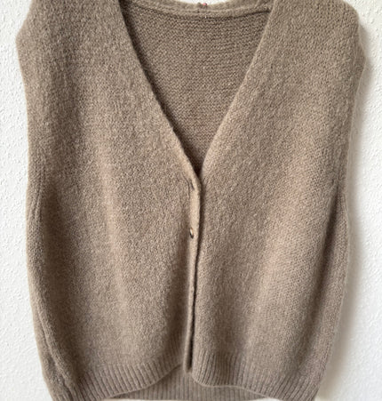 Weste Cardigan zum Knöpfen Taupe