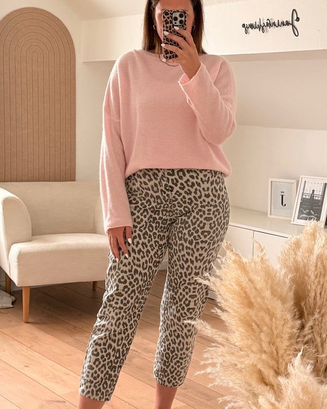 Weicher Pullover ,,Baby Alpaca“ Umschlagarm rosa