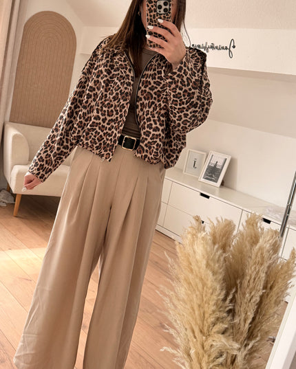 Dünne Jacke in Wildlederoptik