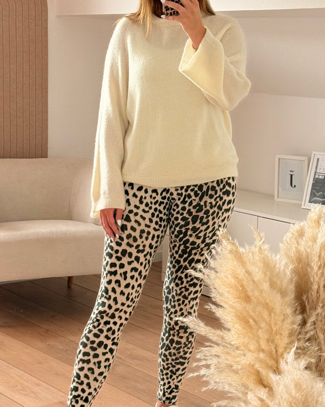 Weicher Alpaka Pullover weiß