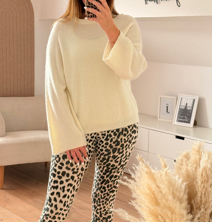 Weicher Alpaka Pullover weiß