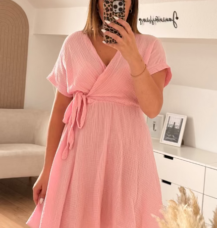 Musselin Wickelkleid